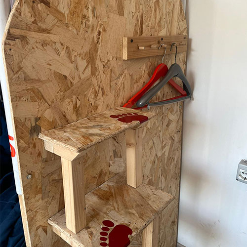 detail of the steps in the dorm of Camere d'aria